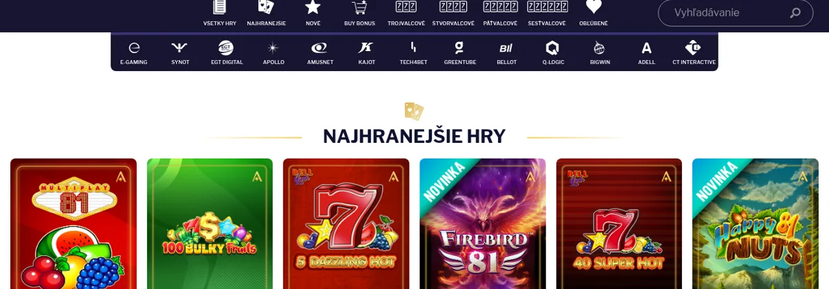 CardWin – úvodná stránka a uvítací bonus