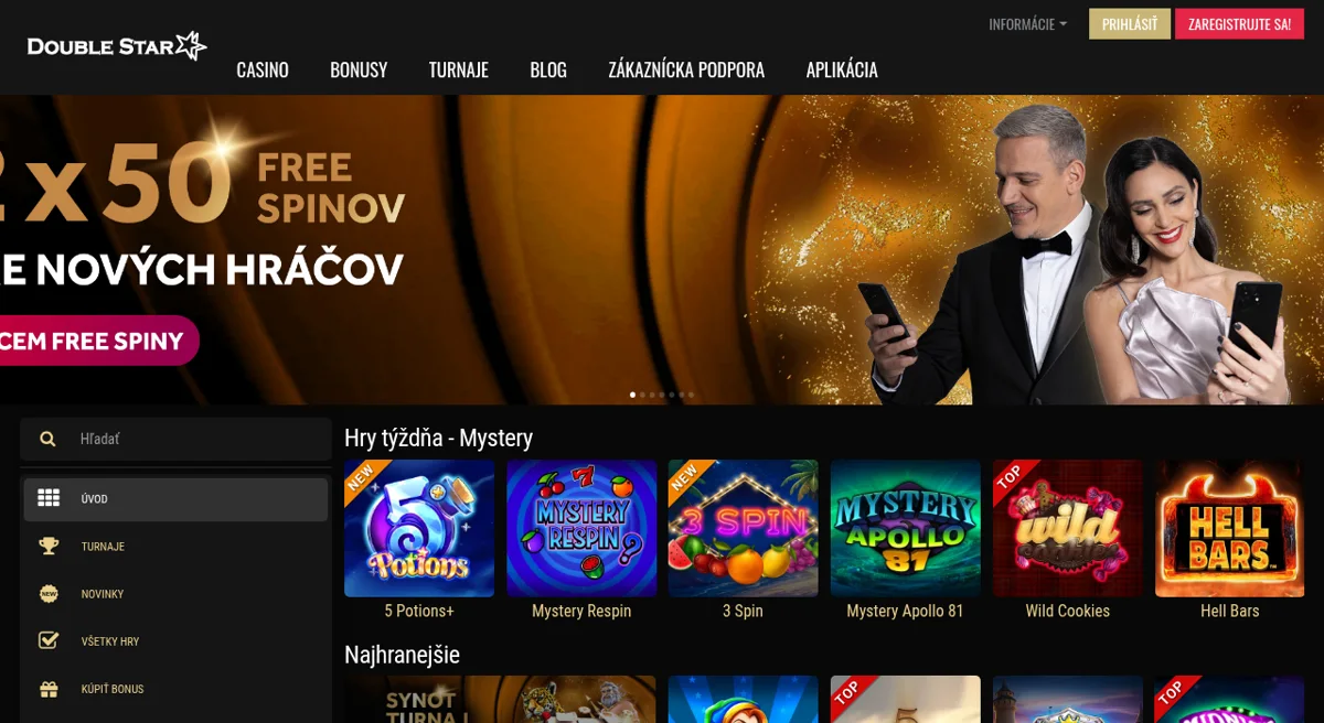 DoubleStar – úvodná stránka a uvítací bonus
