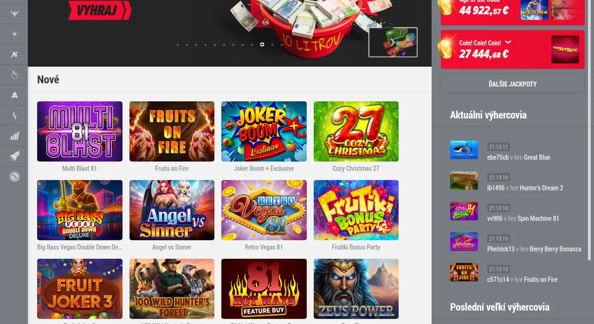 DOXXbet – automaty Playtech a EGT