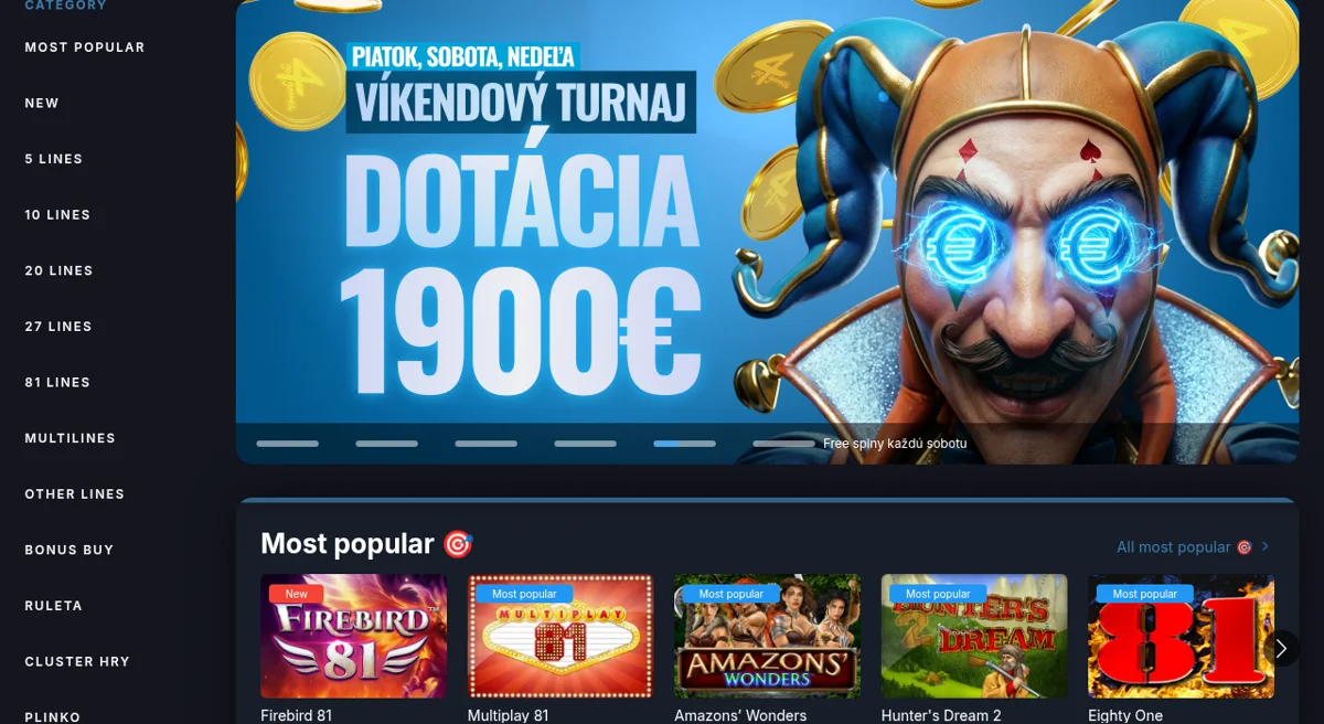 Go4Games – úvodná stránka a uvítací bonus
