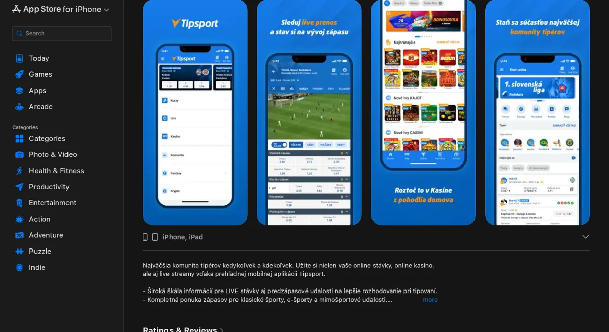 Tipsport – mobil